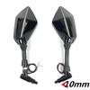 2 pezzi/coppia specchietto retrovisore moto scooter motocross specchietto retrovisore elettromobile retrovisore convesso 8/10mm fibra di carbonio