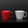 Wired Beans Wired Beans Mug To Last a Lifetime Arita Ware Regular Checkered Pair Set Mug 240ml (Red/White (Gloss))