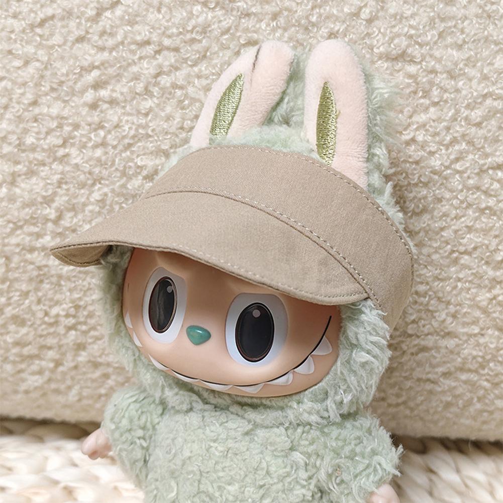 Doll Cap for Dollhouse Miniature 17cm Labubu Color Match Hat Kawaii Cute Doll Accessories Kids Girls Toys