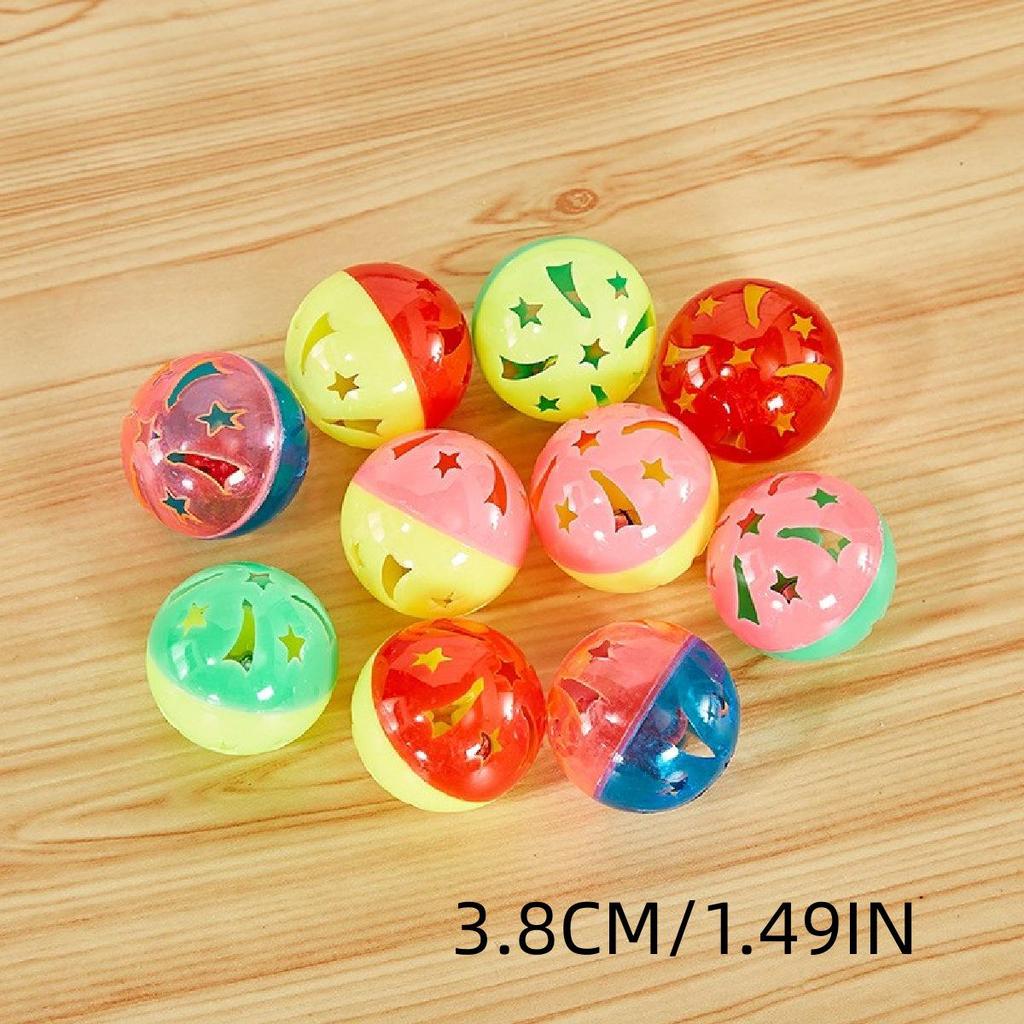 Colorful Sounding Cat Toy: Mesh Bell Ball for Self-Play and Biting