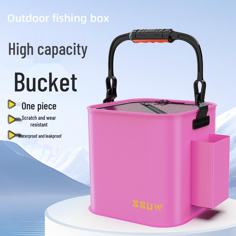 Foldable EVA Multipurpose Fish Tank & Breeding Bucket - Transparent Outdoor Fishing Gear