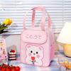 Functional Zipper Bear Panda Rabbit Thermal Insulation Strawberry Handbag Food Storage Bag Women Lunch Bag Picnic Bag