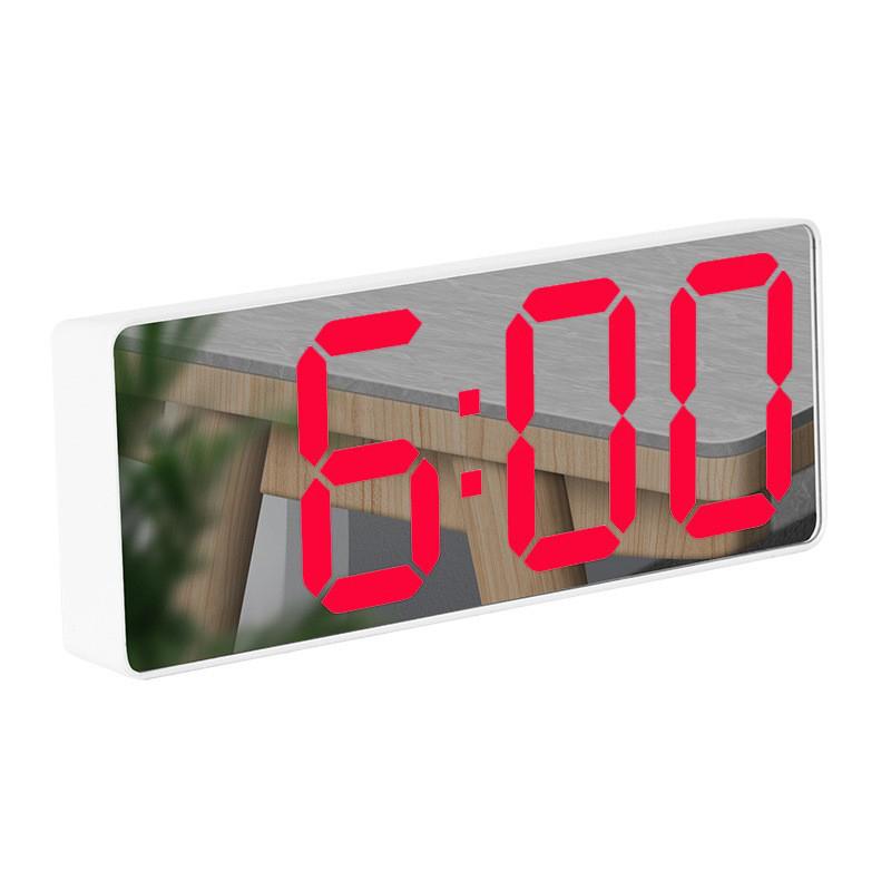 Led Mini Mirror Alarm Clock Electronic Digital Alarm Clock Digital Table Clock Room Desk Decorating Smart Small Tools Home
