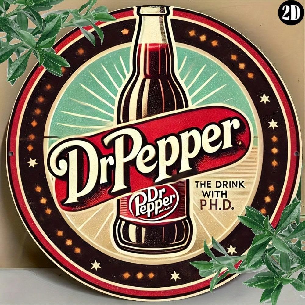 Dr Pepper Vintage Kovové Nástěnné Umění Retro Kuchyňský Barový Znak Dekorace Nerezavějící