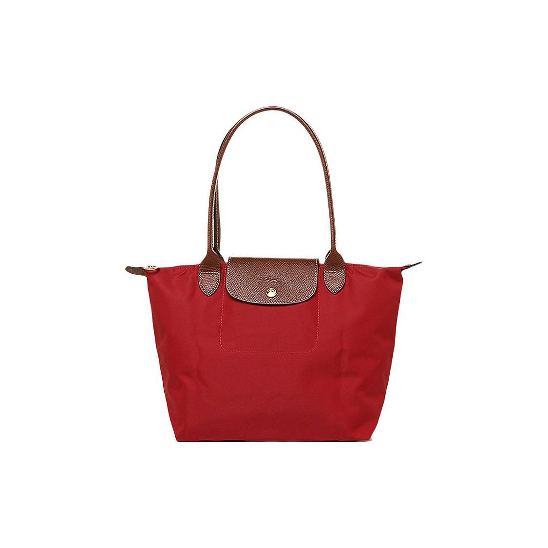 

Longchamp Le Pliage 28 Flap Press Button Long Handle Canvas Dumpling Shoulder Bag Small Women shoulder bag Red 2605089545 Red