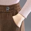 Women's Winter Fleece Lined High-Waist Straight Casual Pants