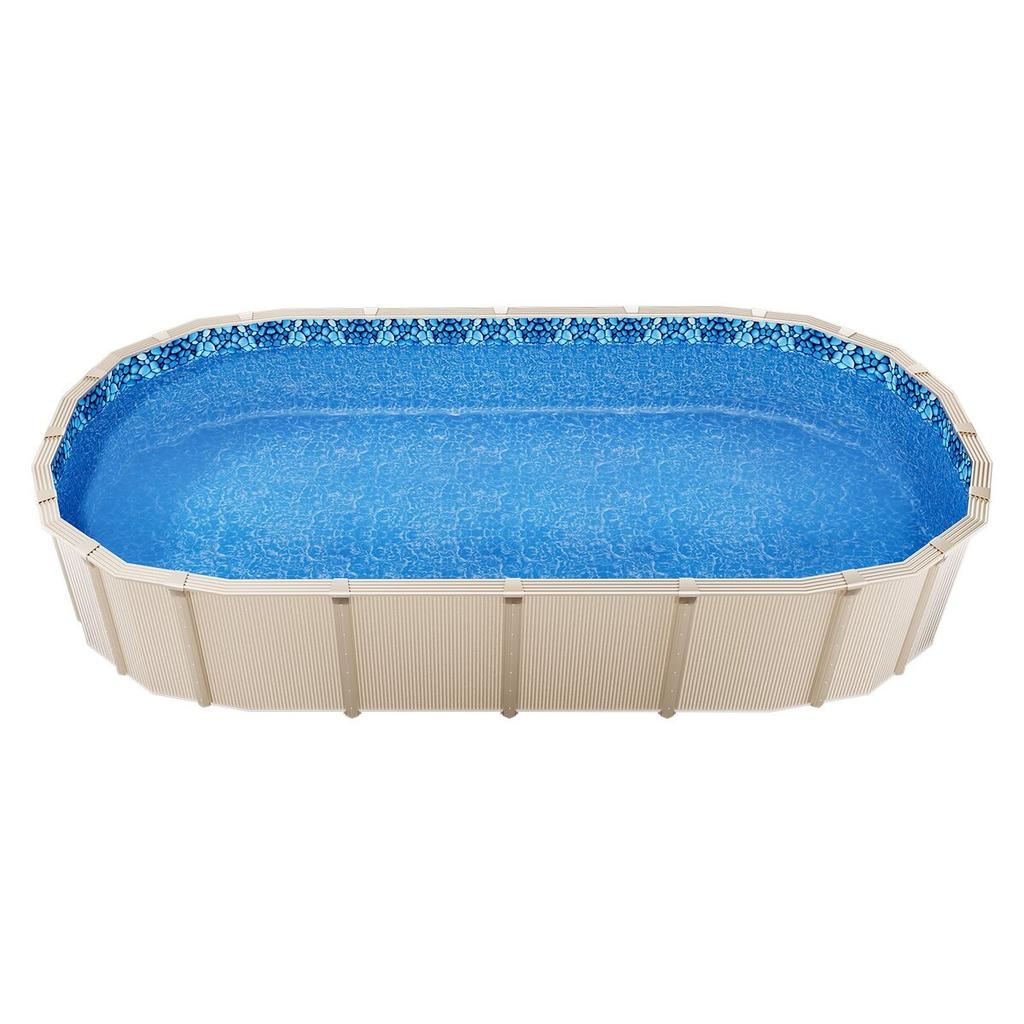 Oval Pool Liner 12x24ft Overlap Style Pool Liner 54in Wall Height