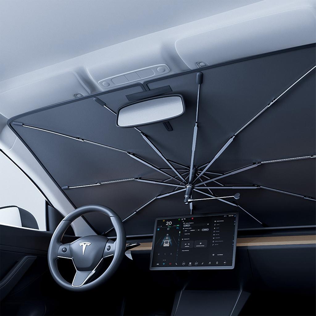Car Windshield Umbrella - [Latest Vinyl Coating] Car From Heat Damage, Keep Cool And Interior, Spring Structure Edge
