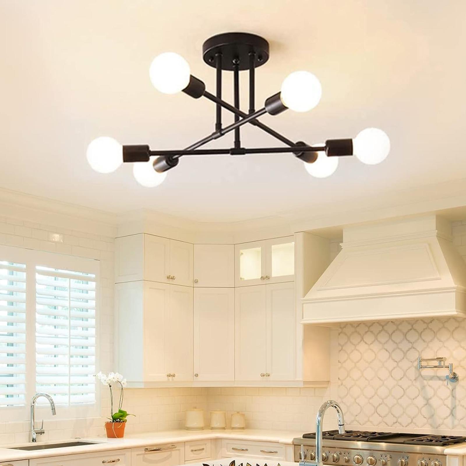 

Modern Molecular Ceiling Light for Living Room Bedroom Dining Room LED Dimmable Lamp Black