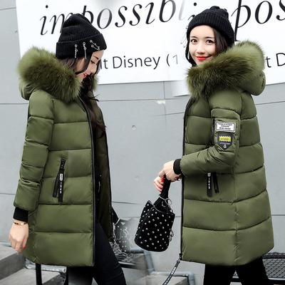 Moda Kadınlar Uzun Aşağı Pamuk Parka Kürk Yaka Kapüşonlu Ceket Kış Sıcak Ceket