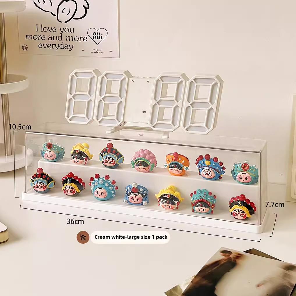 Clear Acrylic Display Case Dustproof Organizer Box for Collectibles Figures Miniatures and Toys with Transparent Showcase