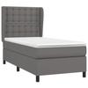 3129007 vidaXL Divan Bed with Mattress Grey 90x190 Cm Faux Leather