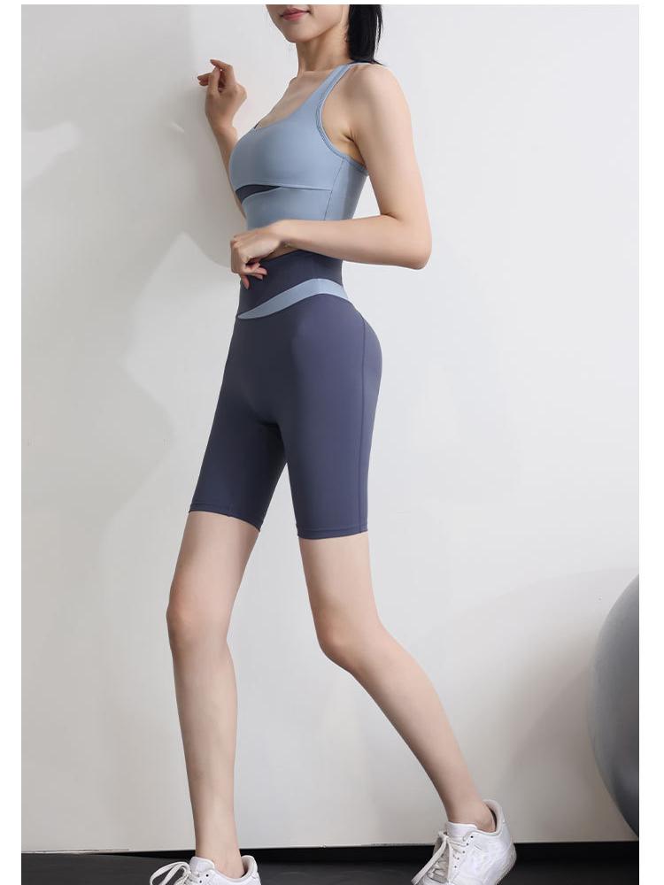 Women Slim Yoga Sports Suit Fashion Tank Top and Sports Shorts Tracksuit Casual Gym Running Sports Bra Vest Shorts Athletic Set