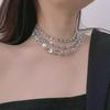 Nightclub Personality Exaggerated Necklace Fashionable Luxury Multi-layer Rhinestone Collarbone Chain Women's Necklaces
