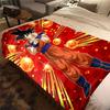 1 Stück Son Goku Druck Flanelldecke, Hohe Qualität für alle Jahreszeiten, Heimdekoration, Wärme und Komfort, Perfekt für Weihnachtsgeschenke