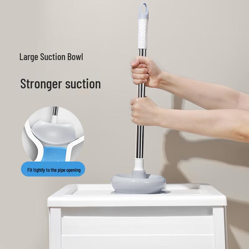 MARYYA Heavy-Duty Toilet Plunger & Drain Unblocker