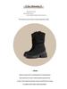 2025 Women's High-Heel Autumn Ankle Boots - Hidden Heel, Mid-Calf, Fleece-Lined Martin Style