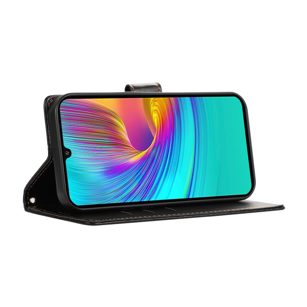 DF-06 Handyhülle für Samsung Galaxy A36 5G mit Linienprägung Leder Wallet Cover