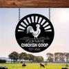 Customizable Metal Sign Chicken Coop Personalized Nameplate Farm Cottage Decor Easy Install Durable Gift