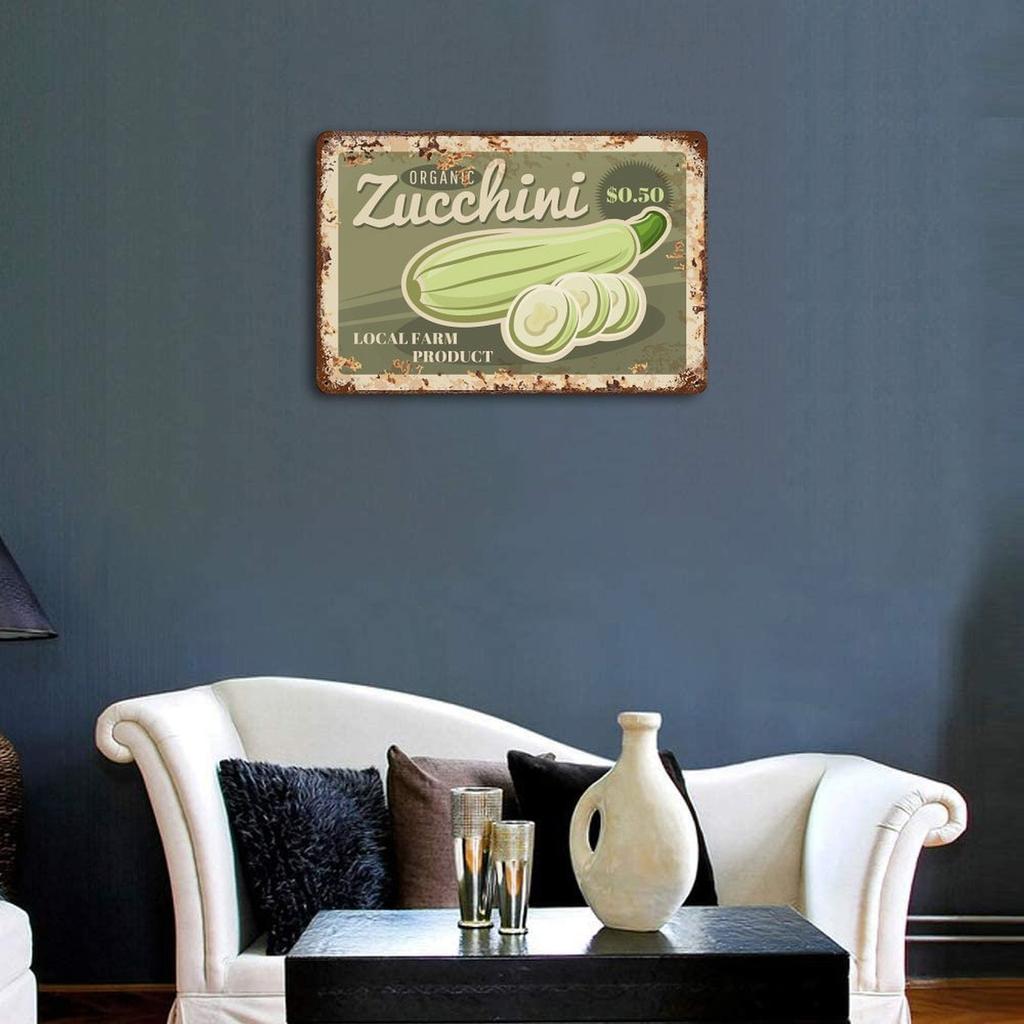 1 Pack Retro Metal Wall Sign Décor, Old Worn Surface, Durable Iron Plate Perfect for Bar Café Kitchen Hallway Bedroom or Living Room Walls