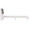 Bed Frame with Upholstered Headboard White 75 x 190 cm