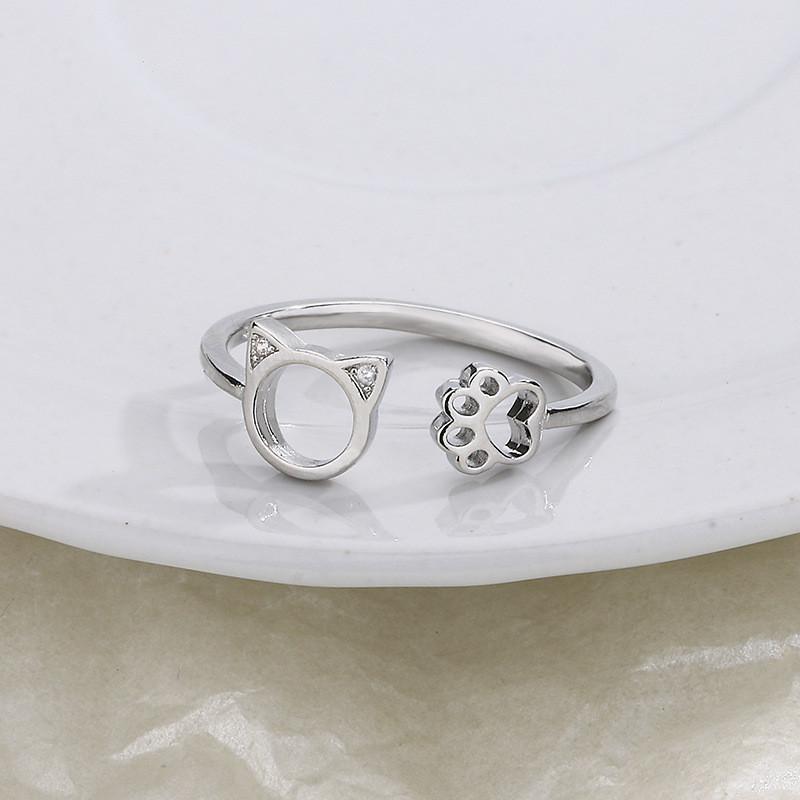 Cat Claw Charming Ring Delicate And Alluring Cute And Sweet Copper Material Adjustable Opening Design Animalzodiac