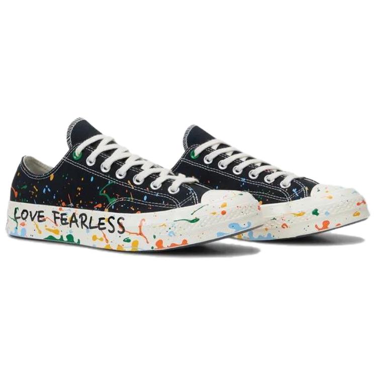 Roy Wang x Converse Chuck 70 bequeme und vielseitige Low-Top-Canvas-Schuhe für Damen und Herren in Schwarz