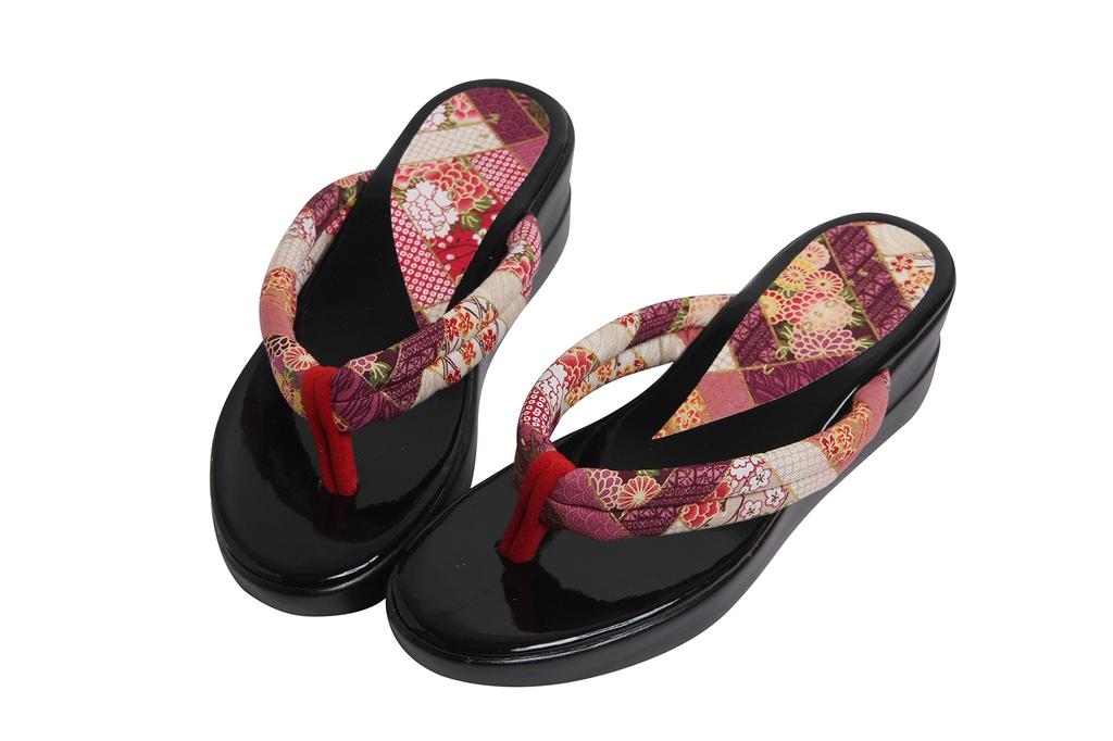 Sandals That Look Great with Everyday Wear and Easy To Walk Urethane Made In Size [Hasegawa] Japanese-style Yukatas. In. Sole. Japan. Purple. M.