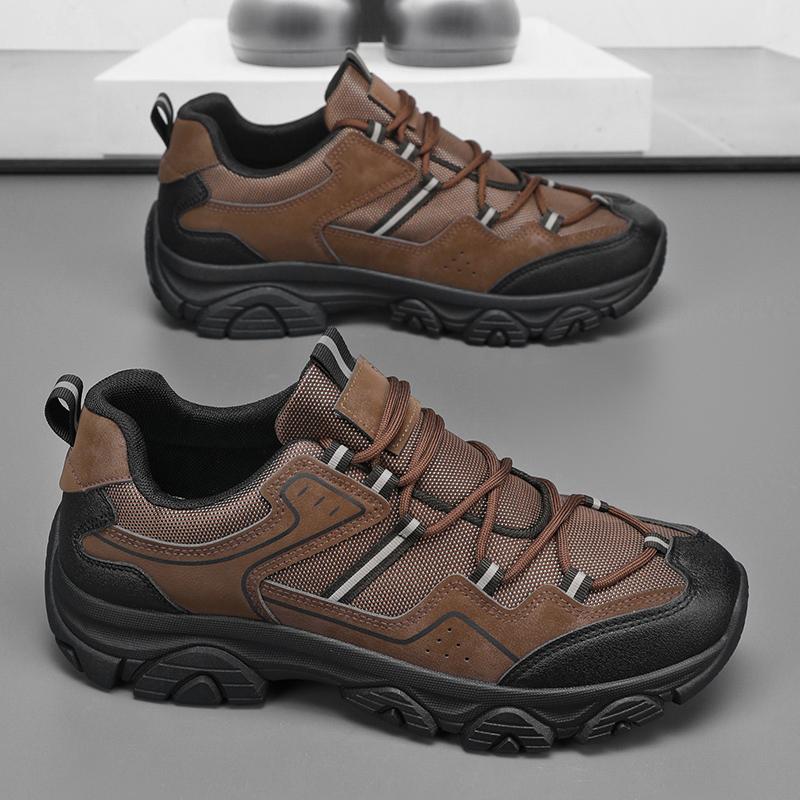 

Men s Solid Color Plus Size Hiking Shoes Suitable for Outdoor Sports Camping Hiking Shoes Autumn New Men Breathable Sports Shoes 39 коричневый