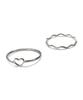 Scaletto [2Set] 1081 Asymmetrical Line Heart Layered Rings