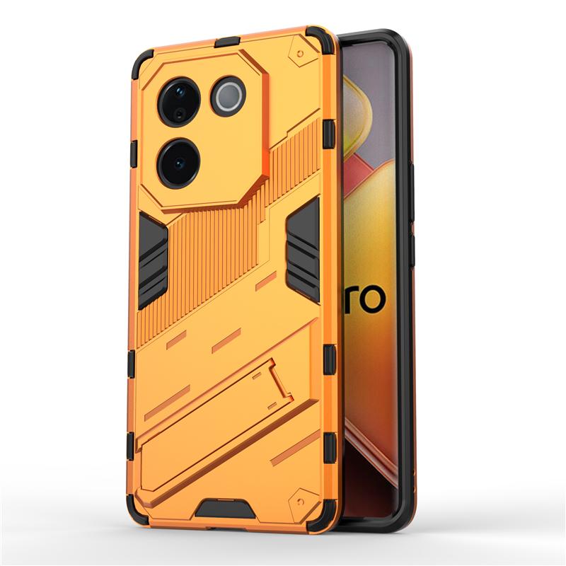 For Vivo T3 Pro Lite Punk Armor Shockproof Bumper Rugged Rubberized PC Fitted Kickstand Case Stand Holder Cover Shell