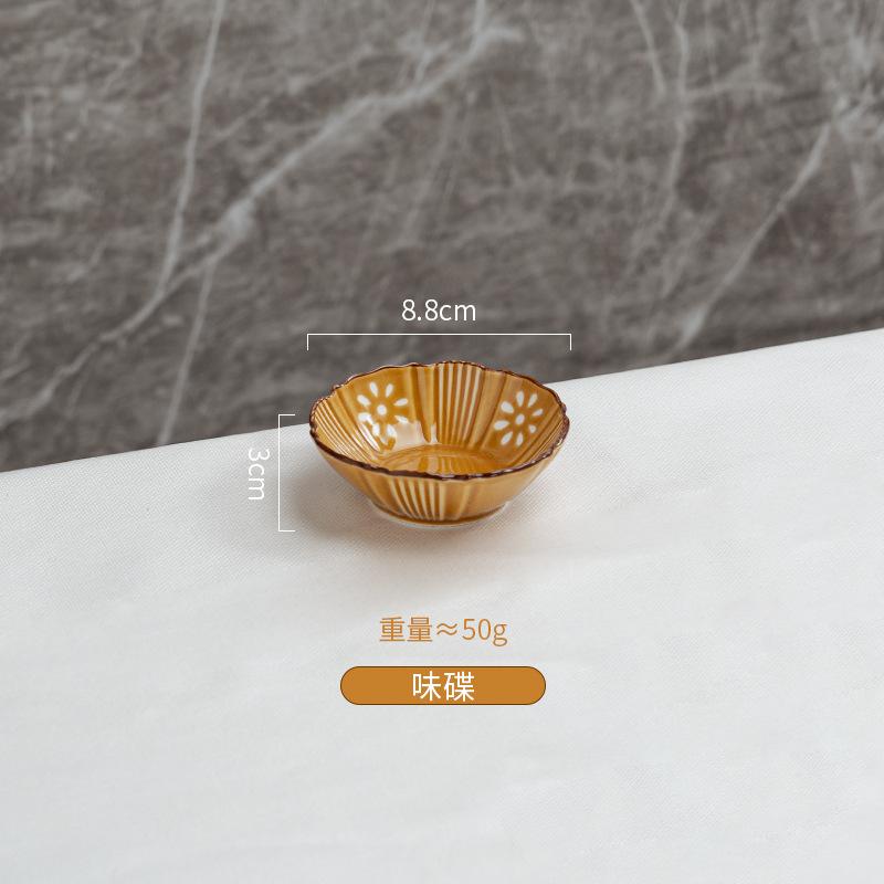 European Light Luxury Retro Style Dish Set High Sense Household Plate Underglaze Color Tableware Ceramic Soup Bowl Rice Bowl