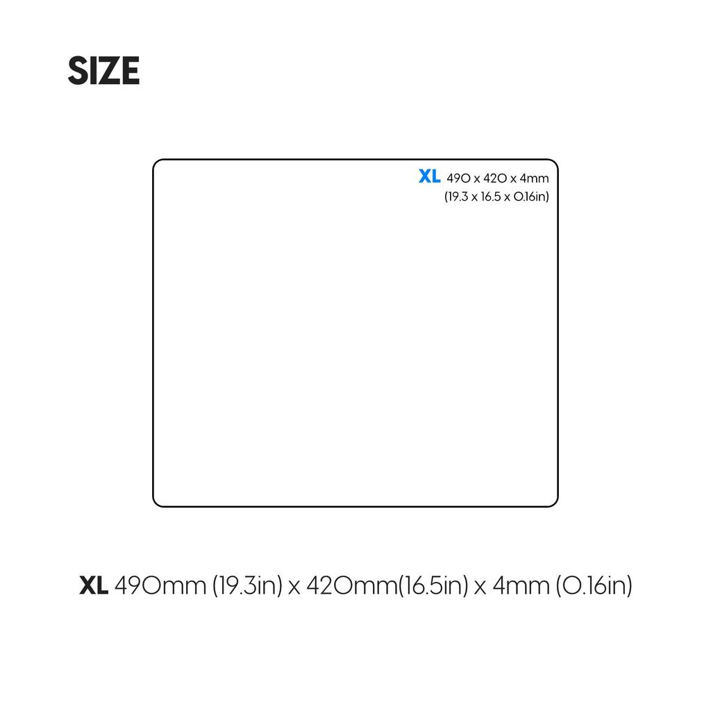 Pulsar Gaming Gears ESports Specification Gaming Mouse XL 49cm X 42cm X 4mm Pad, Size, ParaGlide, (XL, Orange)