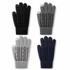 Touchscreen Compatible Touchscreen Gloves Jacquard Knit Hermal Gloves New Winter Gloves  For Men