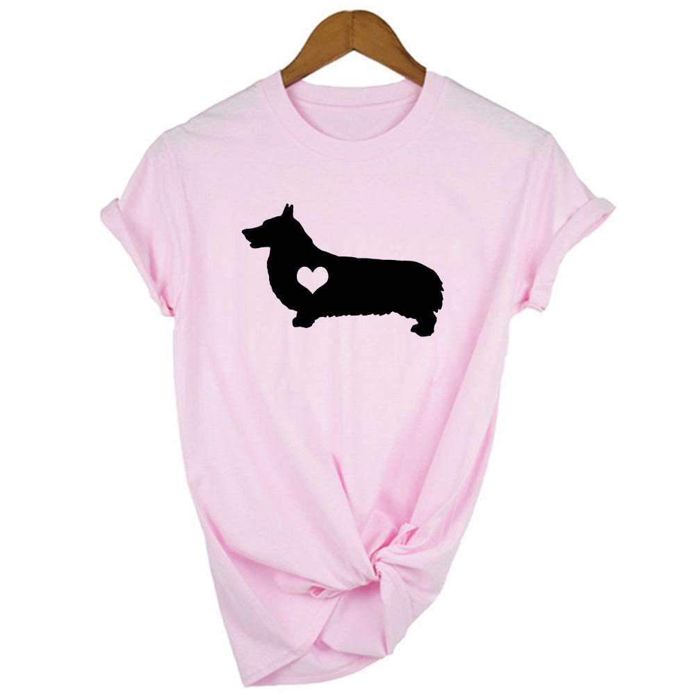 Corgi Dog Lover Shirt Women Tops Female Tee Gift For Dog Mom Dog Pet Lover