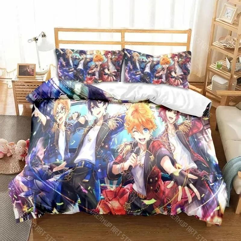 3D Anime Rock Band Ensemble Stars All Season Twin Bedding Set 3 Piece Comforter Set Bed Duvet Cover Double King Comforter Cover