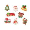 Christmas Santa Claus Bells Resin DIY Hair Clips & Refrigerator Magnets