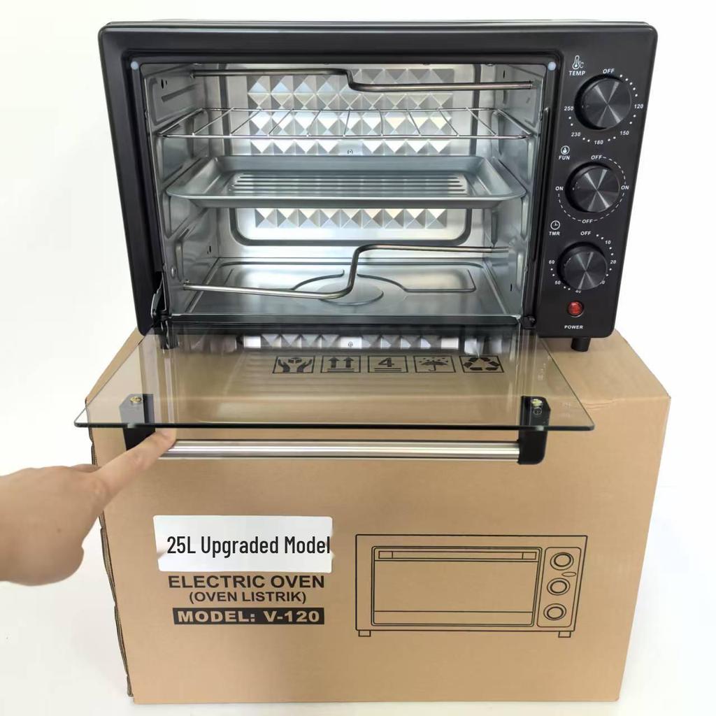 Compact Double-Layer Multifunctional Electric Oven - 12L/25L/48L Capacity for Household Baking
