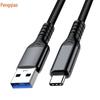 USB-C to USB-A Fast Charging Cable: 10G High-Speed Data Transfer, 3A for Mobile and External Hard Drives