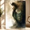 Dark Fantasy Woman Personalized D Textured Metal Poster Wall Art Vintage Tin Signs for Modern Home Decoration Luxury Room Decor