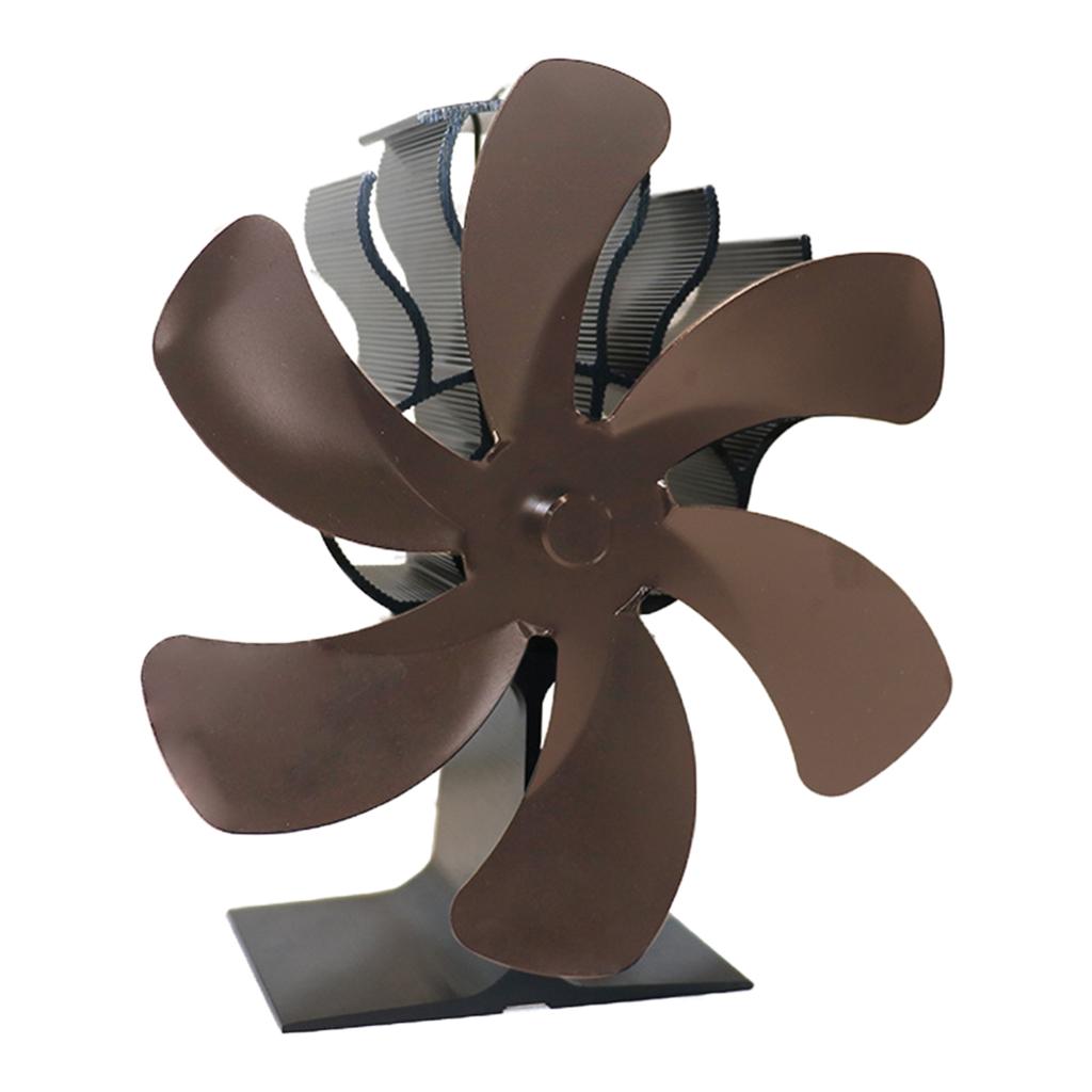6 Blades Stove Fan Home Fireplace Fan Efficient Heat Distribution Quiet