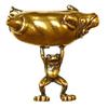 Frosch Nilpferd Skulptur Kleiner Frosch hebt riesiges Nilpferd Figur Skurrile Legierung Desktop-Ornament für Büro Bücherregal Dekor Inspirierend Motivierend