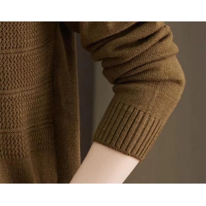 Korean Fake Two-piece Shirt Knitted Women's Spring Autumn Fashion Loose Sweater Bottoming Shirt Knitwear