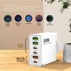 200W Multi-Port Charger - 3 USB & 3 PD Ports, Six-in-One Fast Charging for Phones (5V 2.4A), EU/US/UK Compatible