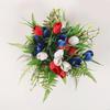 KX4B Metal Coir Hanging Basket Red White Blue Tulip Flower Pot Holder for Indoor Outdoor Garden Yard Decoration Gift