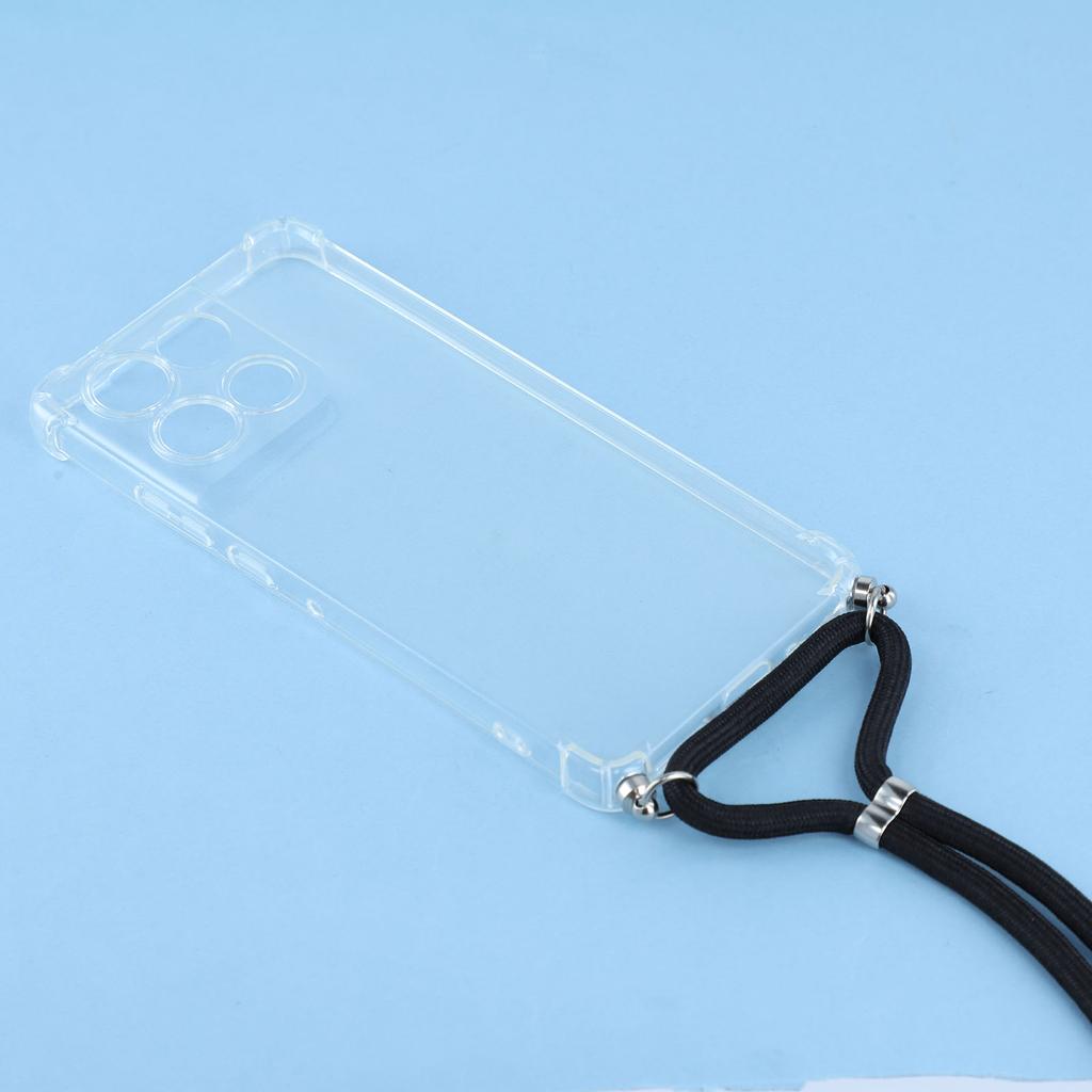 Für Motorola Moto G86 5G Hülle Verstärkte Ecken TPU Klar Handyhülle mit Lanyard