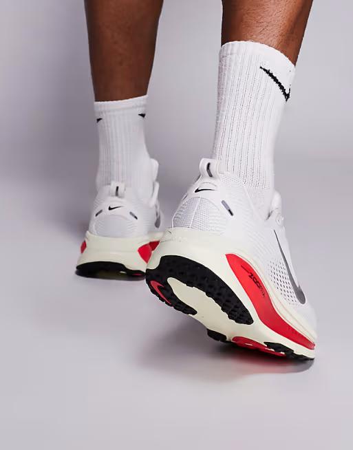 Nike Vomero Plus White Black Bright Crimson Sneakers HV8150-100