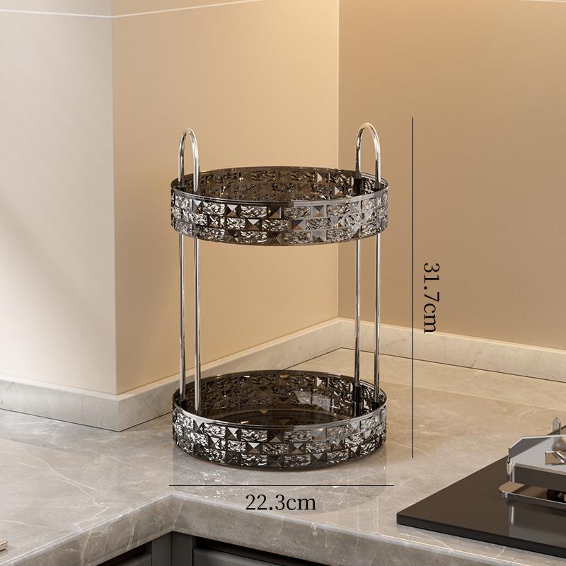 Étagère de Rangement Rotative Multi-couches pour la Cuisine et les Cosmétiques