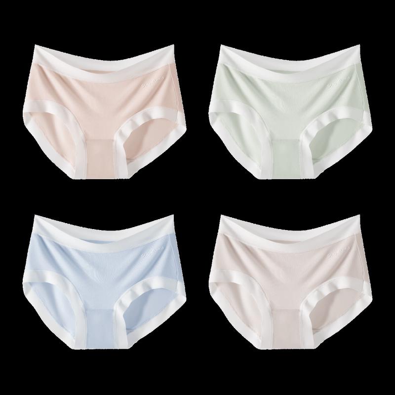 Yiershuang Women's Modal Seamless Briefs (4-Pack)