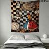Alice Wonderland Hush Wall Hanging Printed Fabric Blanket Decorative Tapestries for Bedroom Living Room Home Decor